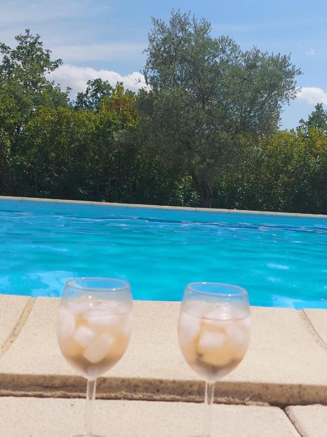Logement D'Exception Pres Du Colorado Provencal Dans Une Residence Au Calme Avec Piscine Offrant Une Vue Imprenable Sur Le Luberon Depuis Sa Terrasse Viens エクステリア 写真